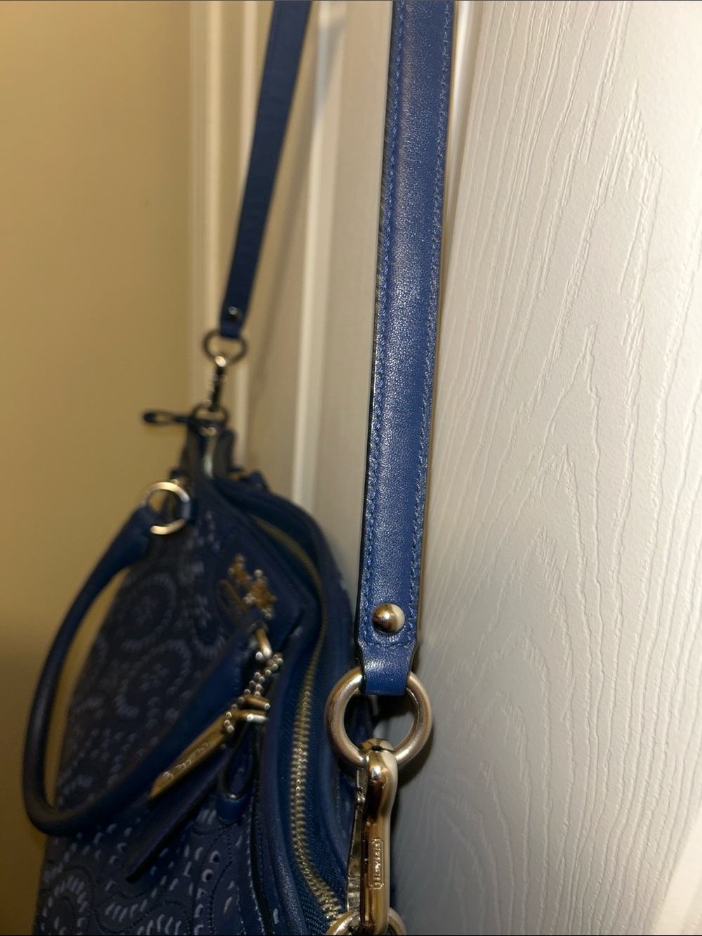 Coach Madison Sophia Lace Leather Shoulder Bag with Removable Strap - Coach - Picture 6 of 17